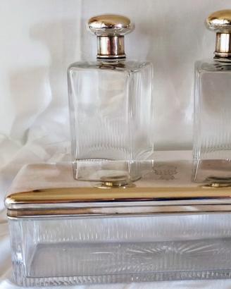 Set accessori Toeletta cristallo e argento