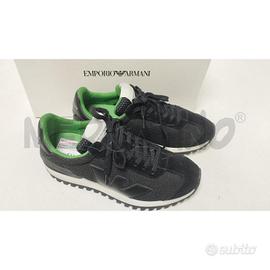 SCARPE UOMO EMPORIO ARMANI 41 NERO VERDE