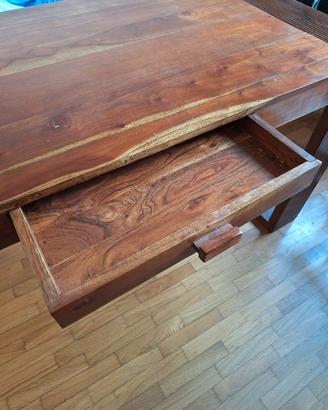tavolo scrivania con venature legno