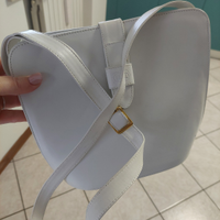 Borsa pelle bianca