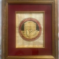 Quadro in papiro stemma Nucleo Carabinieri T.P.C.