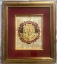Quadro in papiro stemma Nucleo Carabinieri T.P.C.