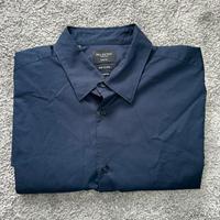 Camicia slim fit blu navy taglia M uomo