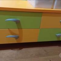 Cassettiera con ruote Colorata