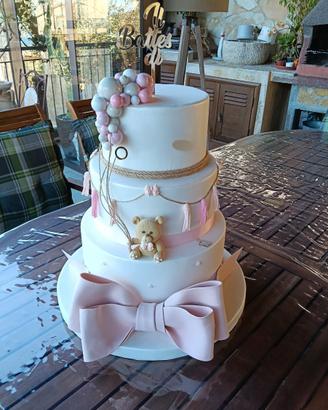 Torta scenografica baby girl in gomma Eva