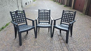 Sedie outdoor da giardino GROSFILLEX impilabìĺi 
