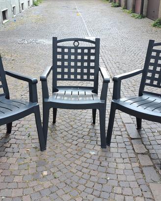 Sedie outdoor da giardino GROSFILLEX impilabìĺi 