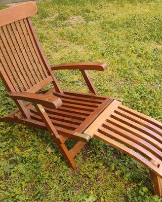 sdraio da giardino in legno (5 pezzi)