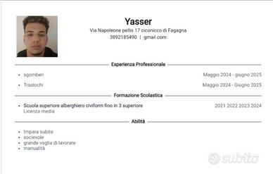 Disponibile per tutto