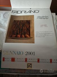 calendario carta Fabriano anno 2001