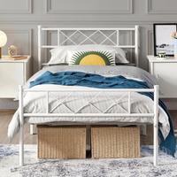 Letti singoli in ferro colore bianco