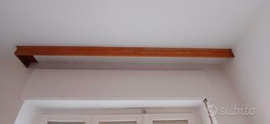 Bastone tenda in legno + binario