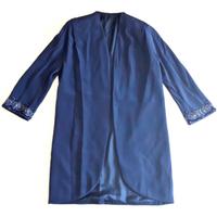 Centinaro soprabito cerimonia seta blu XXL