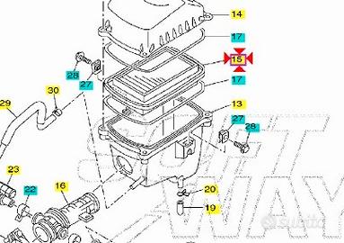 Filtro aria Yamaha MT125 3C1E44500000