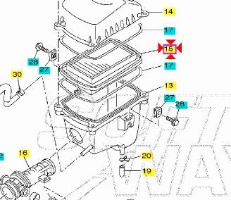 Filtro aria Yamaha MT125 3C1E44500000
