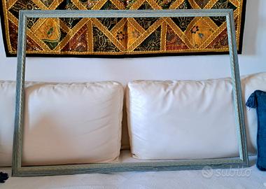 cornice in legno + vetro