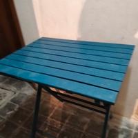 tavolino legno con sedia chiudibili