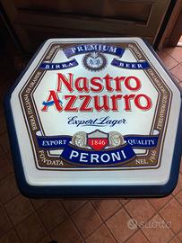 INSEGNA  LUMINOSA  birra  "NASTRO AZZURRO."