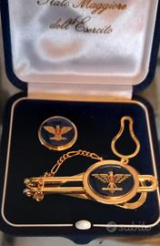 parure fermacravatta esercito 