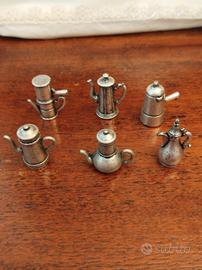 Set completo  6 moka-miniatura in metallo Lavazza