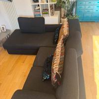 Divano angolare SAMOA bouclè nero