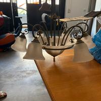 Lampadario con vetri di merano