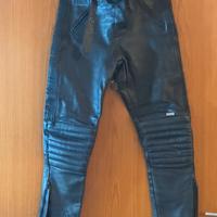 Pantaloni moto in pelle donna
