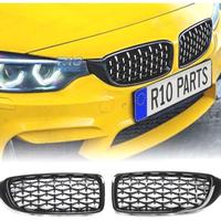 GRIGLIE BMW F32 F33 F36 LOOK M4 NERO DIAMANTE CROM
