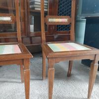 8 sedie inizio 900 in legno massello da  sistemare