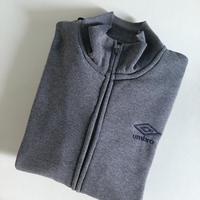 Felpa da uomo full zip Umbro colore grigio