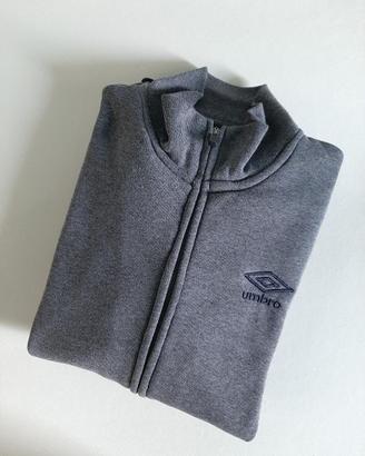 Felpa da uomo full zip Umbro colore grigio