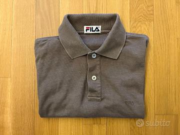 Polo Fila uomo marrone 48 L vintage