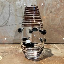 Vaso in Vetro di Murano NERORUFFO di Carlo Moretti