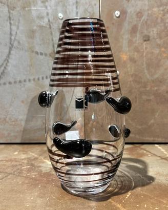 Vaso in Vetro di Murano NERORUFFO di Carlo Moretti