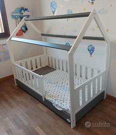 Lettino Montessori e materasso marca Cuoricini
