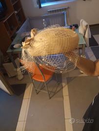 Cappello MARZI FIRENZE in paglia con veletta