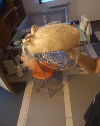 Cappello MARZI FIRENZE in paglia con veletta