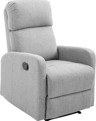 HOMCOM Poltrona Relax Traspirante con Poggiapiedi