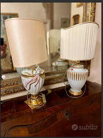 RAFFINATAcoppiaLAMPADEceramicheBASSANO"CARPIE"'60