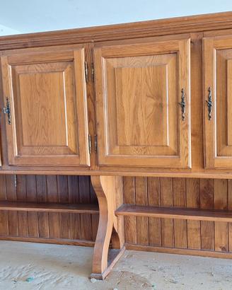 Alzata per  credenza in rovere massello