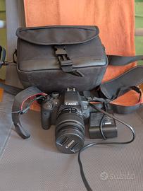CANON 750D CON 18 55 STABILIZATO+BATTERIA E CARICA