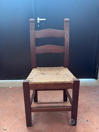 Stock 50 Sedie Rustiche in Legno e Paglia