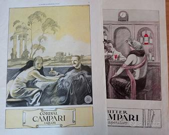 2 PUBBLICITA' CAMPARI  1924 - DUDOVICH -  ORIGINAL