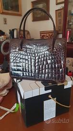 borsa in coccodrillo  marrone vintage anni 50