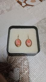 Orecchini corallo donna placcati oro giallo