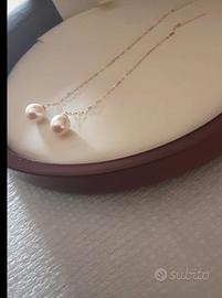 Orecchini oro 18kt con perle 