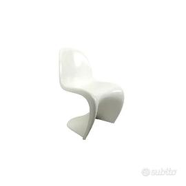 Sedia simil VERNER Panton Herman Miller Bianca