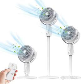 VENTILATORE RICARICABILE USB OSCILLANTE 3 IN 1