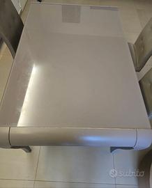 Tavolo allungabile legno  vetro temperato e sedie