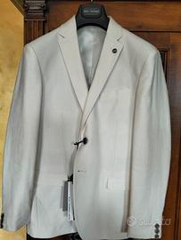 Giacca Uomo Karl Mommoo 48 Slim Italy lino/cotone